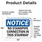 Signmission No Standpipe Connection In This Stairway, 14 in W x Rectangle, Vinyl Decal OS-2PACK-NS-D-1014-L-14847 - alternate 6